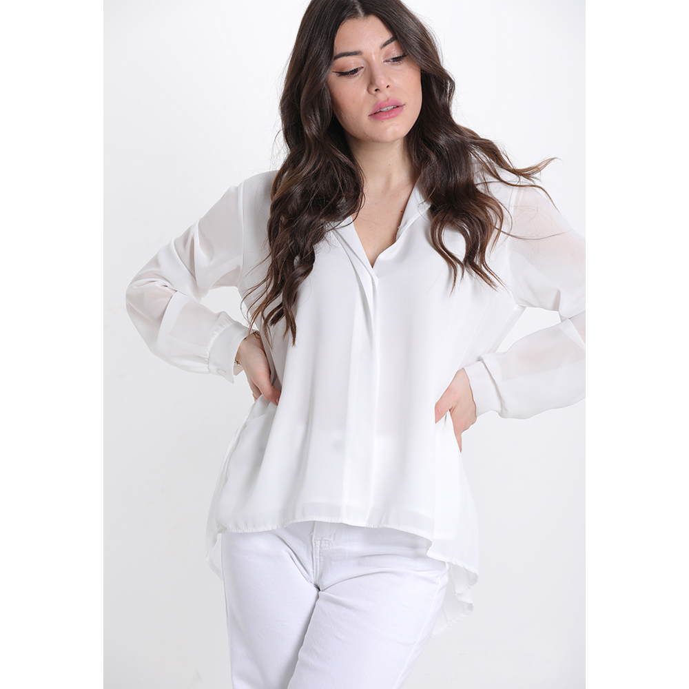 Γυναικείο Casual ανάλαφρο πουκάμισο λευκό