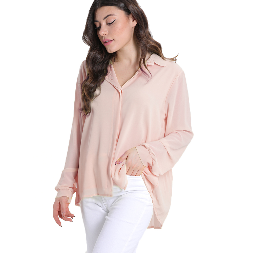 Γυναικείο Casual ανάλαφρο πουκάμισο ροζ