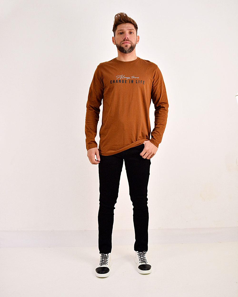 BELTIPO Beltipo Ανδρικό Μπλουζάκι Λαιμόκοψη Ταμπά με Λογότυπο